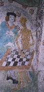 unknow artist A husband am acting chess with doden oil painting on canvas